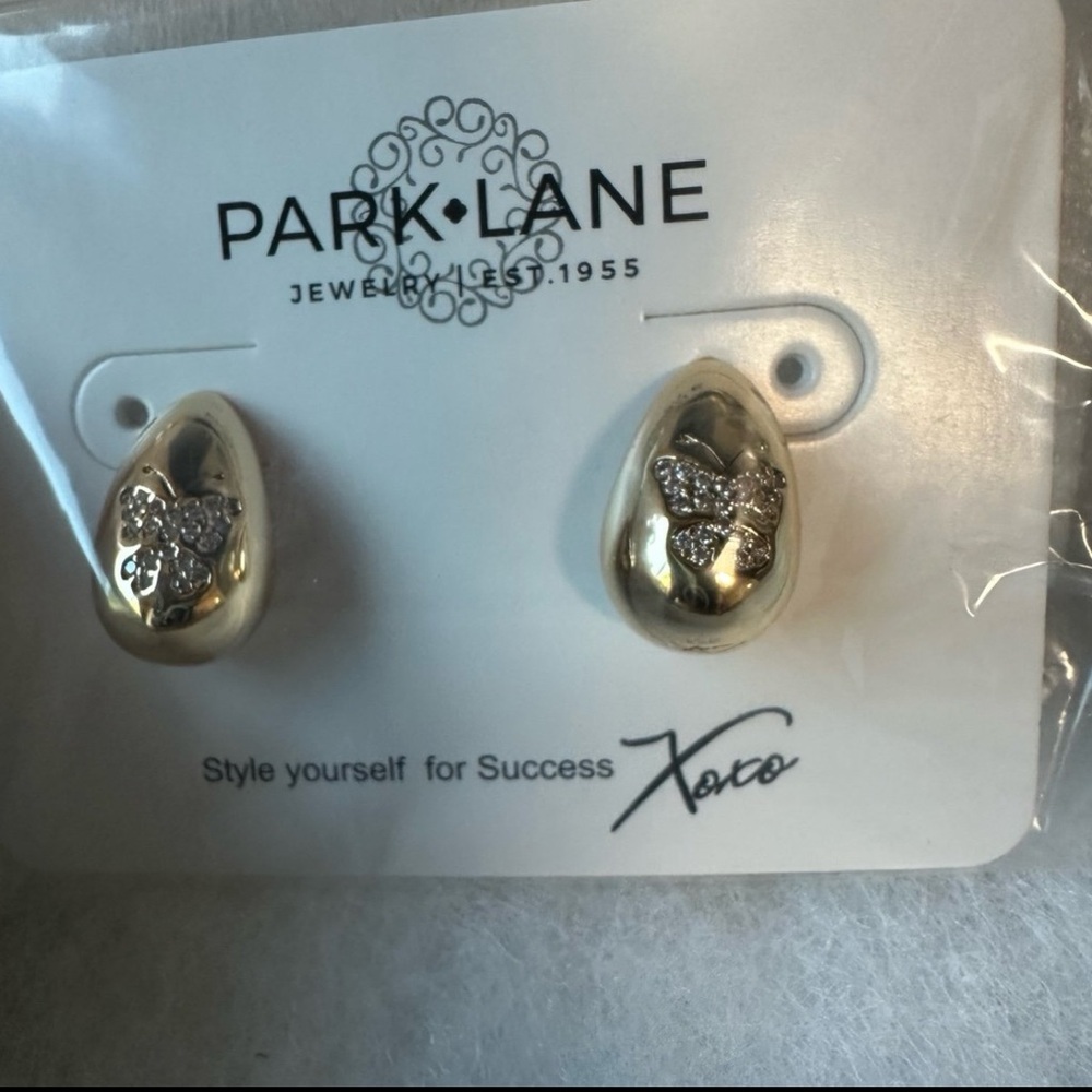 Park Lane Gold Seabreeze Earrings with Crystal Butterflies
